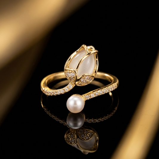 ANILLO DE TULIPAN BLANCO