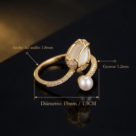 ANILLO DE TULIPAN BLANCO